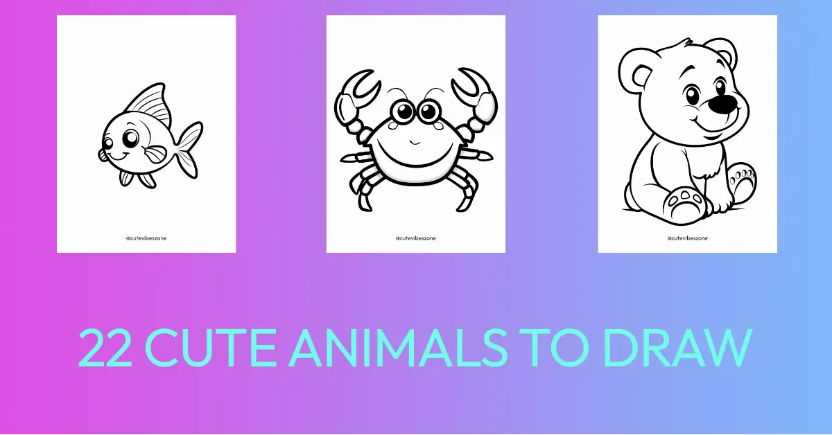 22 cute animals to draw