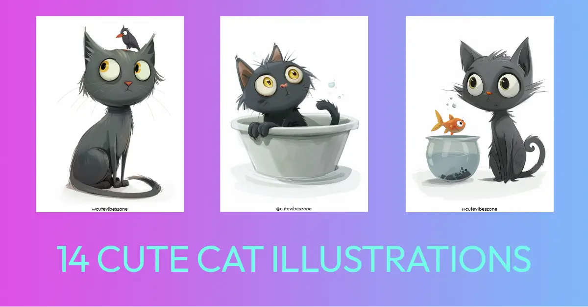 cute cat illustrations