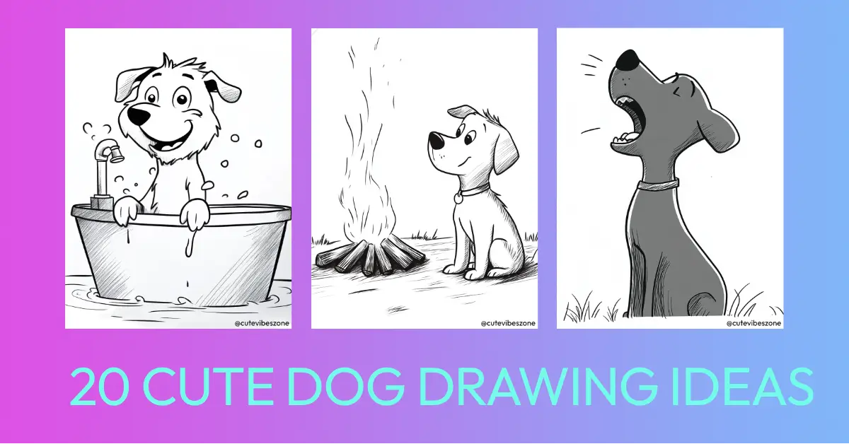 20 Cute Dog Drawing Ideas For Inspiration