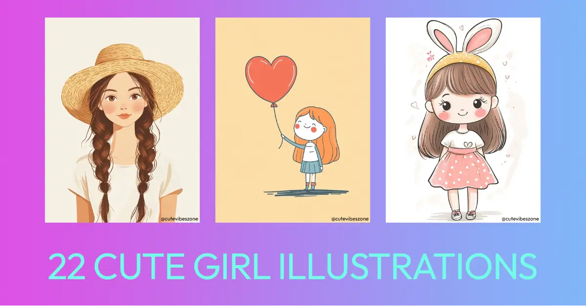 20 Cute and Beautiful Girl Illustrations