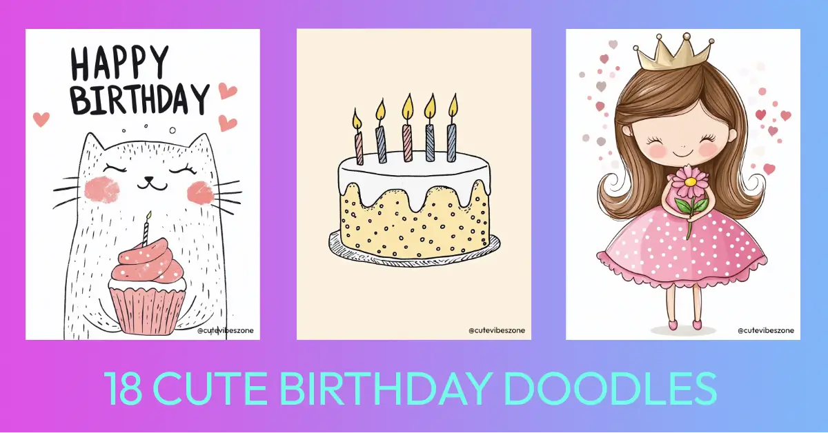 cute birthday doodles