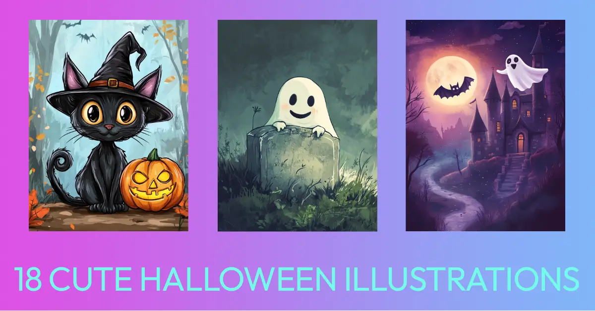 18 Cute Halloween Illustrations